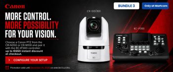 Canon Promo Bundle CR-N350 / CR-N100 + RC-IP300 Controller 1440 X 600 ENG
