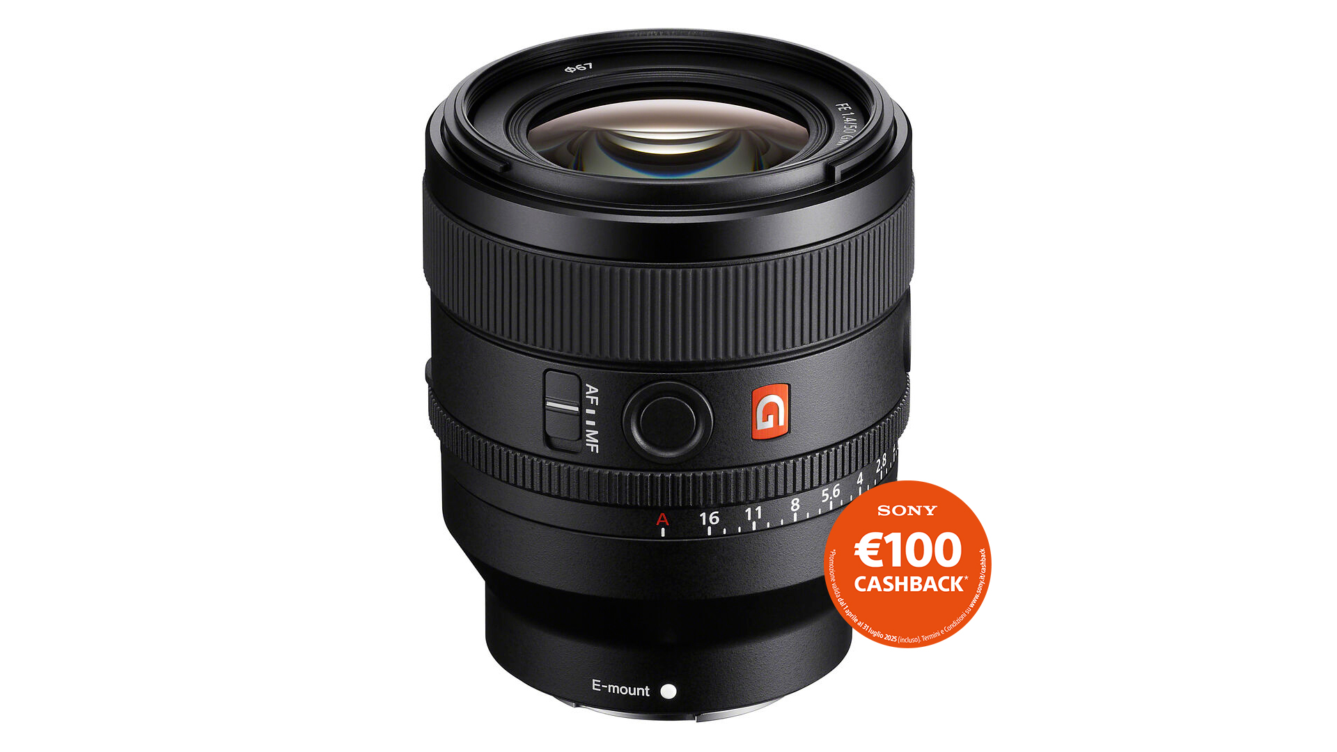 Sony Full-frame FE 50mm f/1.4 GM attacco E-mount – obiettivo fotografico