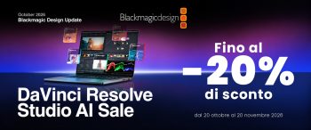 Blackmagic Promo DaVinci Resolve Studio AI Sale ITA