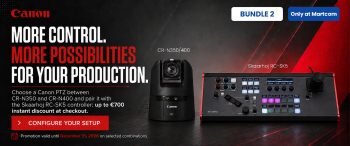 Canon Promo Bundle CR-N350 + RC-SK5 Controller 1420 X 150 ENG