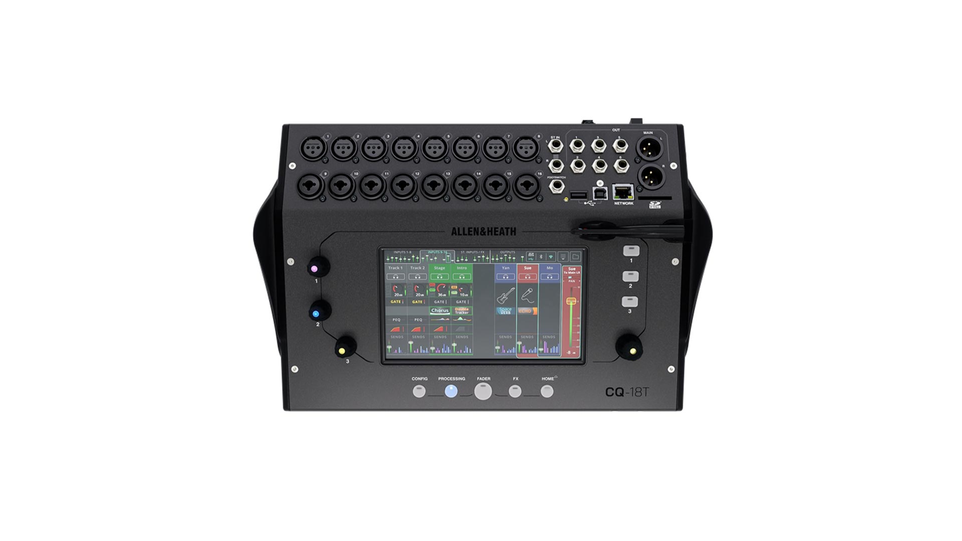 Mixer audio digitale Allen & Heath CQ-18T con WiFi e 19 ingressi