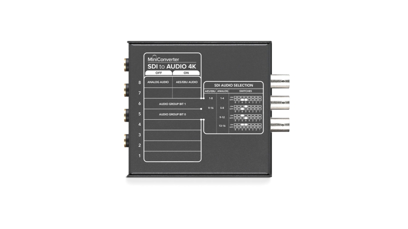 CONVMCSAUD4K_BLACKMAGIC_Mini Convertitore SDI a audio 4K per mixer audio, deck broadcast analogici e monitor