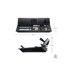 SWATEMTVSTCK4K8_BLACKMAGIC_Blackmagic switcher ATEM Television Studio 4K8 con pannello di controllo broadcast