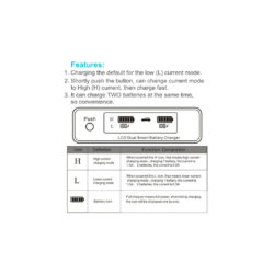 BRD_BCX-1_BrowdyTech_Caricabatterie doppio BCX-1 compatibile con batterie OM SYSTEM BLX-1