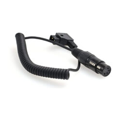 BRD_DTAP-XLR-4PF_Browdytech_Cavo di alimentazione a spirale da D-tap maschio a XLR 4 pin femmina per videocamere