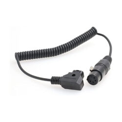 BRD_DTAP-XLR-4PF_Browdytech_Cavo di alimentazione a spirale da D-tap maschio a XLR 4 pin femmina per videocamere