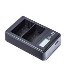 BRD_LCD2CH_Caricabatterie doppio per batterie Canon LP-E6