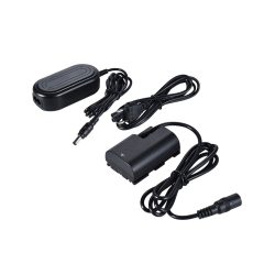 Batteria falsa LP-E6N per fotocamere Canon con cavo di alimentazione