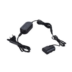 BRD_LPE6NPWCB_BrowdyTech_Batteria falsa LP-E6N per fotocamere Canon con cavo di alimentazione
