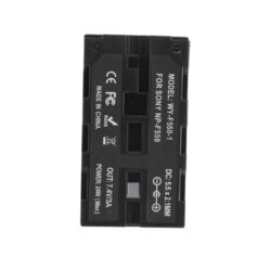 BRD_NPF550_BrowdyTech_Batteria falsa di tipo NP-F550 con cavo di alimentazione da USB a DC