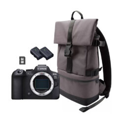 Kit Canon EOS R6 Mark II con zaino, scheda SD, batteria di ricambio