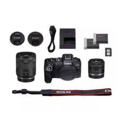 Canon EOS R8 con obiettivi RF 24-50mm IS STM e RF 85mm Macro IS STM Canon EOS R8 con objetivos RF 24-50mm IS STM y RF 85mm Macro IS STM