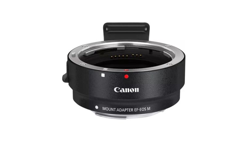 Adattatore per obiettivi Canon EF-EOS M con anello per treppiede removibile