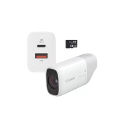 Canon Kit PowerShot Zoom in stile monocolo fotocamera compatta - bianco