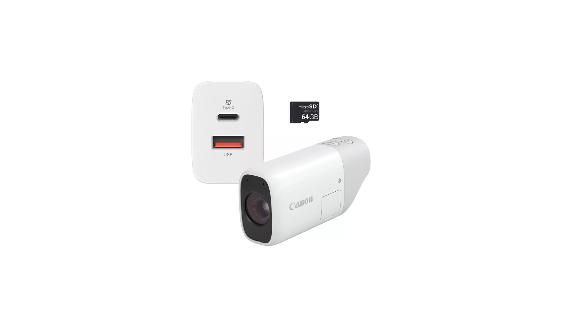 Canon Kit PowerShot Zoom in stile monocolo fotocamera compatta - bianco
