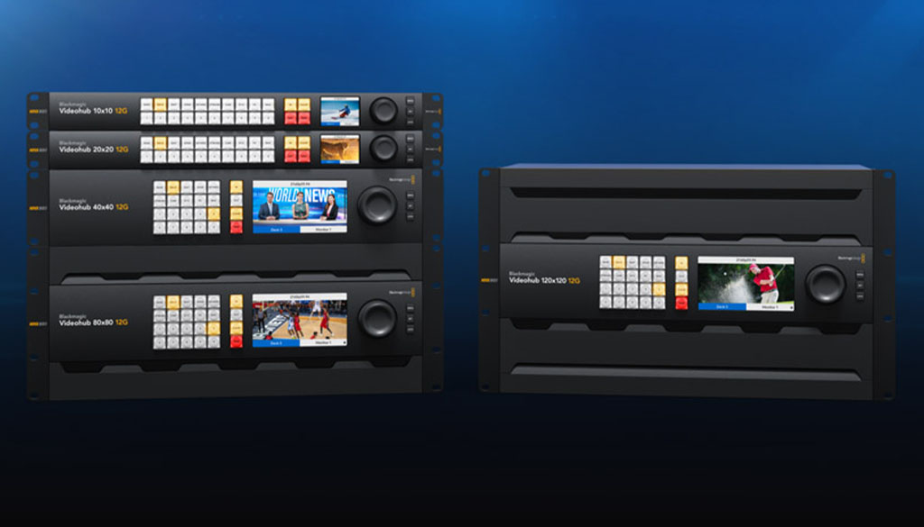 Blackmagic Videohub 120×120 12G per broadcast e produzioni live