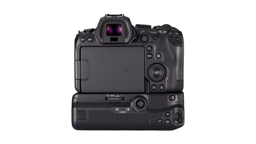Impugnatura Canon BG-R10 porta batteria esempio montaggio