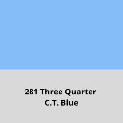 Cotech filters 281 Three Quarter C.T. Blue - Rotolo gelatina da 1,2x7,6m