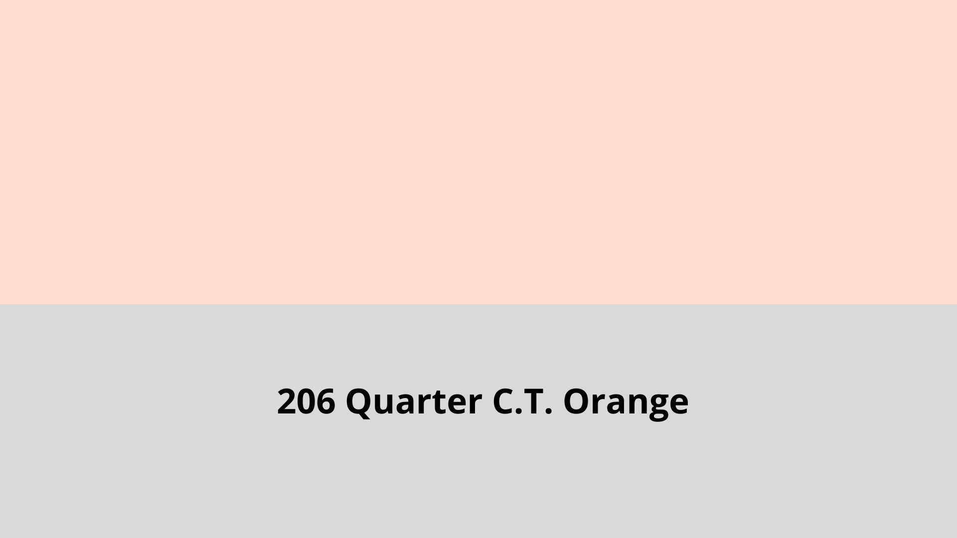 Cotech filters 206 Quarter C.T. Orange – Rotolo gelatina da 1,2×7,6m