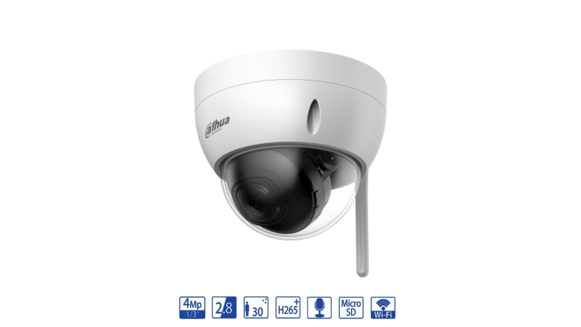 Dahua Dome IP da 4MP 2.8mm - telecamera di videosorveglianza IPC-HDBW1430DE-SW