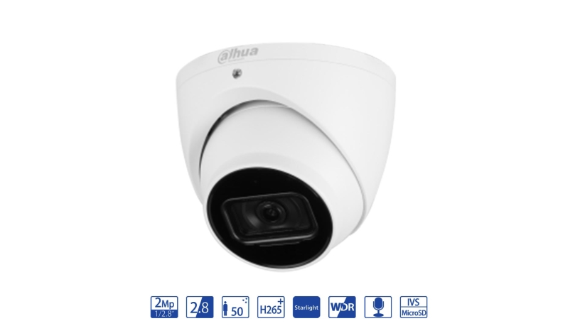Dahua Eyeball IP da 2MP 2.8mm - telecamera di videosorveglianza IPC-HDW3241EM-S-S2