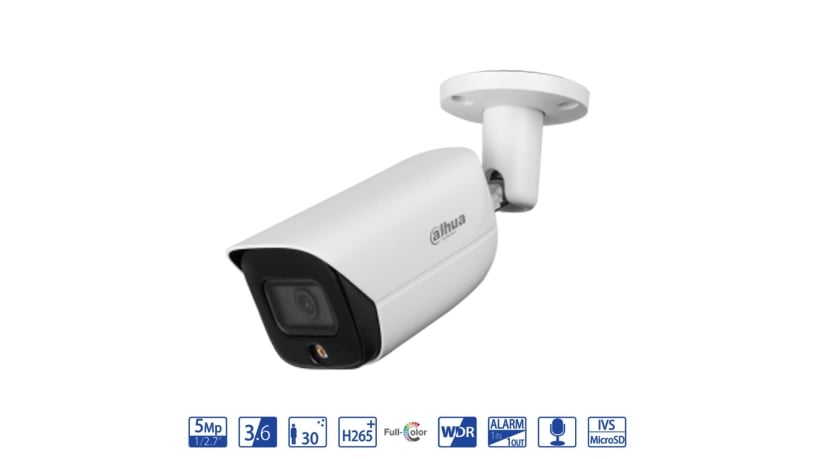 IPC-HFW3549E-AS-LED_Dahua_Dahua Bullet IP da 5MP 3.6mm con AI WizSense - telecamera di videosorveglianza IPC-HFW3549E-AS-LED