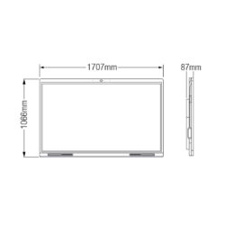 LCH75-MC410-B_Dahua_Dahua whiteboard interattiva DLED 4K UHD da 75" a parete con touch IR e telecamera