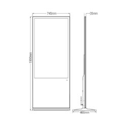 LDV55-SAI400TK_Dahua_Dahua Digital Signage touchscreen LED 4K UHD da 55" in appoggio - totem da interno