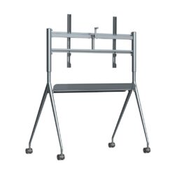 PKC-MS0C_Dahua_Supporto mobile con staffa H regolabile e rotelle per whiteboard interattive Dahua da 65 / 75" - argento
