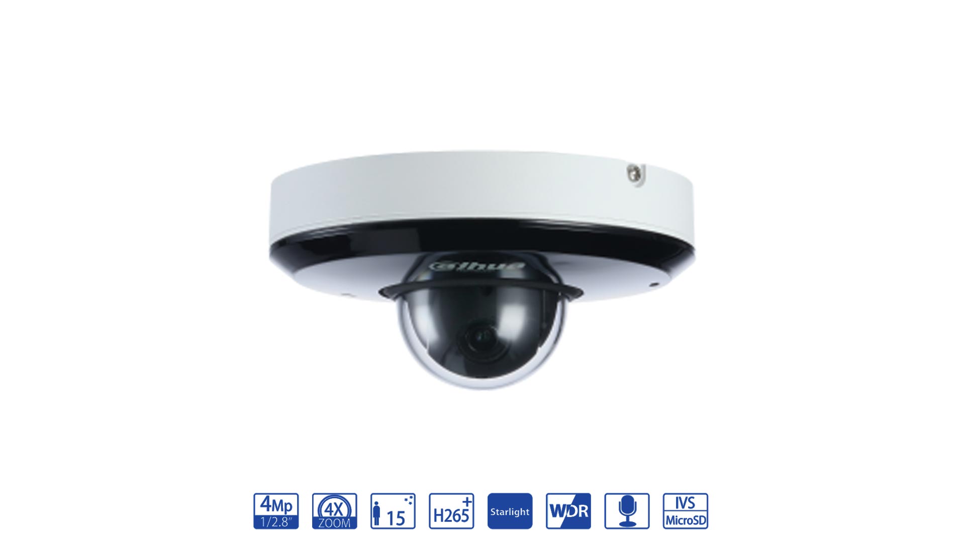 SD1A404XB-GNR_Dahua Dome PTZ IP da 4MP con zoom 4x - telecamera di videosorveglianza SD1A404XB-GNR