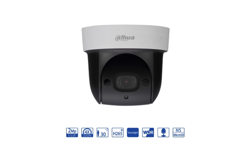 Dahua PTZ IP da 2MP con zoom 4x - telecamera di videosorveglianza SD29204UE-GN