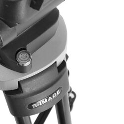 Testa video fluida E-image 630FH con base piatta per slider e cavalletti