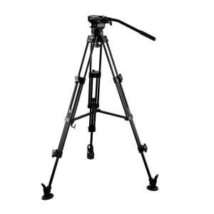 EG03AA Kit cavalletto video e testa fluida per telecamere e fotocamere con portata fino a 5 kg