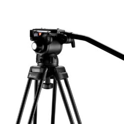EG03AA Kit de trípode de vídeo y cabeza fluida para cámaras y cámaras de hasta 4 kg de capacidad