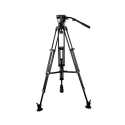 Kit treppiede video e testa fluida E-image EG05A2 per telecamere e fotocamere