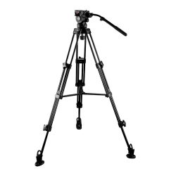 EI7060AA Kit treppiedevideo e testa fluida per telecamere e fotocamere con portata fino a 7 kg