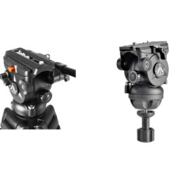 EI7060AA Kit treppiedevideo e testa fluida per telecamere e fotocamere con portata fino a 7 kg