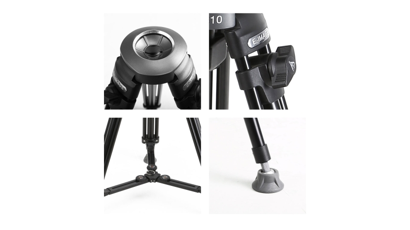 EK610-Kit-treppiede-video-e-testa-fluida-per-telecamere-e-fotocamere-con-portata-fino-a-8-kg