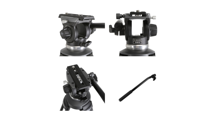 EK610-Kit-treppiede-video-e-testa-fluida-per-telecamere-e-fotocamere-con-portata-fino-a-8-kg
