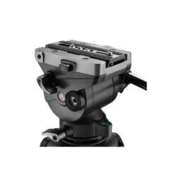 Testa video fluida E-image GH04F con base piatta per slider e cavalletti