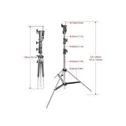 Kit treppiede video e testa fluida E-image EI7060AA per telecamere e fotocamere