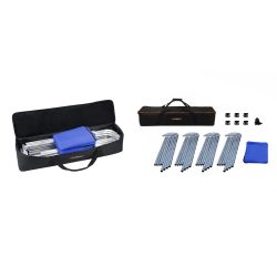 Fondale blu chromakey E-Image MB42-BL 2,4x4m con telaio e borsa