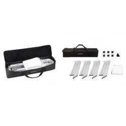 Fondale bianco E-Image MB42-W 2,4x4m con telaio e borsa