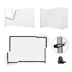 Fondale bianco E-Image MB42-W 2,4x4m con telaio e borsa