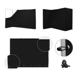 Fondale nero E-Image MB42-BK 2,4x4m con telaio e borsa