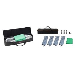 Fondale verde chromakey E-Image MB42-G 2,4x4m con telaio e borsa