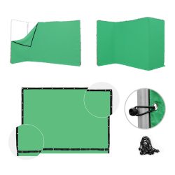 Fondale verde chromakey E-Image MB42-G 2,4x4m con telaio e borsa
