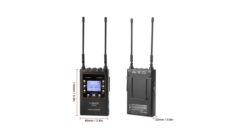 MR-300_E-Image_Ricevitore portatile UHF/PLL E-Image MR-300 a doppio canale