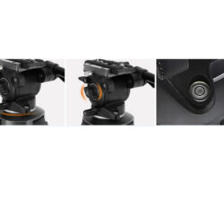 Testa video fluida EH630 con coppa 75mm per dolly, slider e cavalletti con portata massima fino a 5 kg