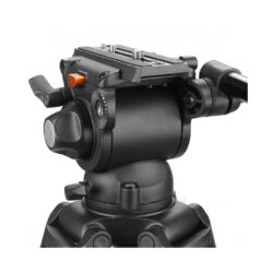 Kit de trípode de vídeo y cabezal fluido E-image EG03AA para cámaras y videocámaras
